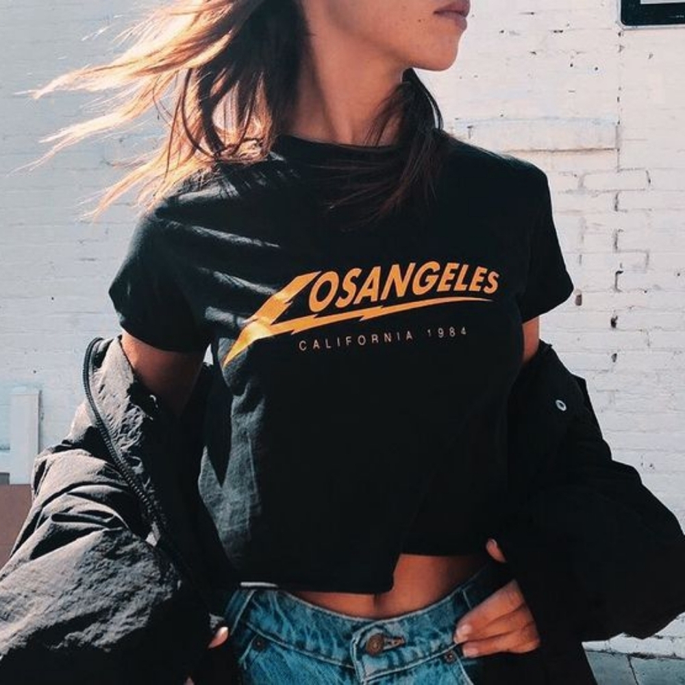 Brandy Melville Los Angeles CA Cropped Shirt